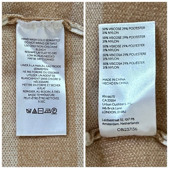 ANTHROPOLOGIE XL MAEVE The Carys Mock Neck Sweater in Neutral Motif Stripe - Picture 6 of 12